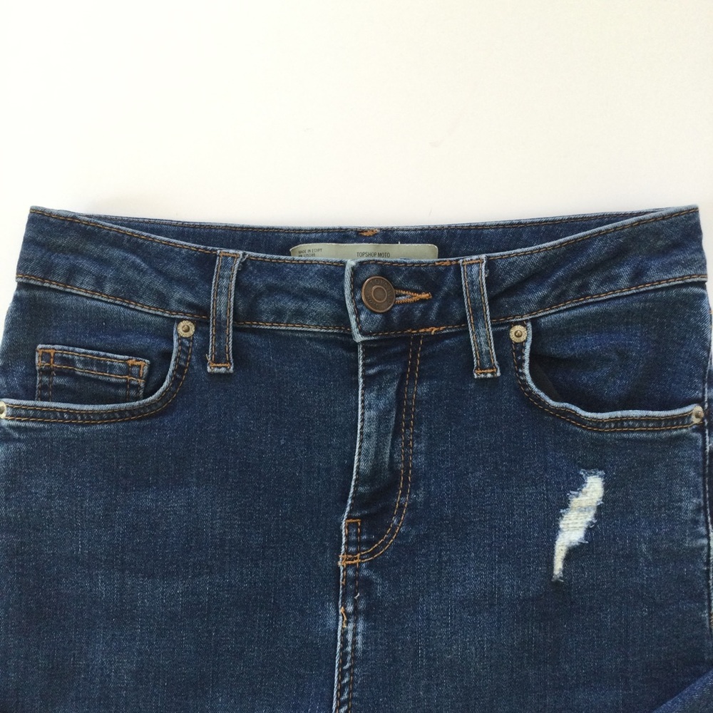 Top Shop Moto Jamie Distressed Jeans - Picture 3 of 5